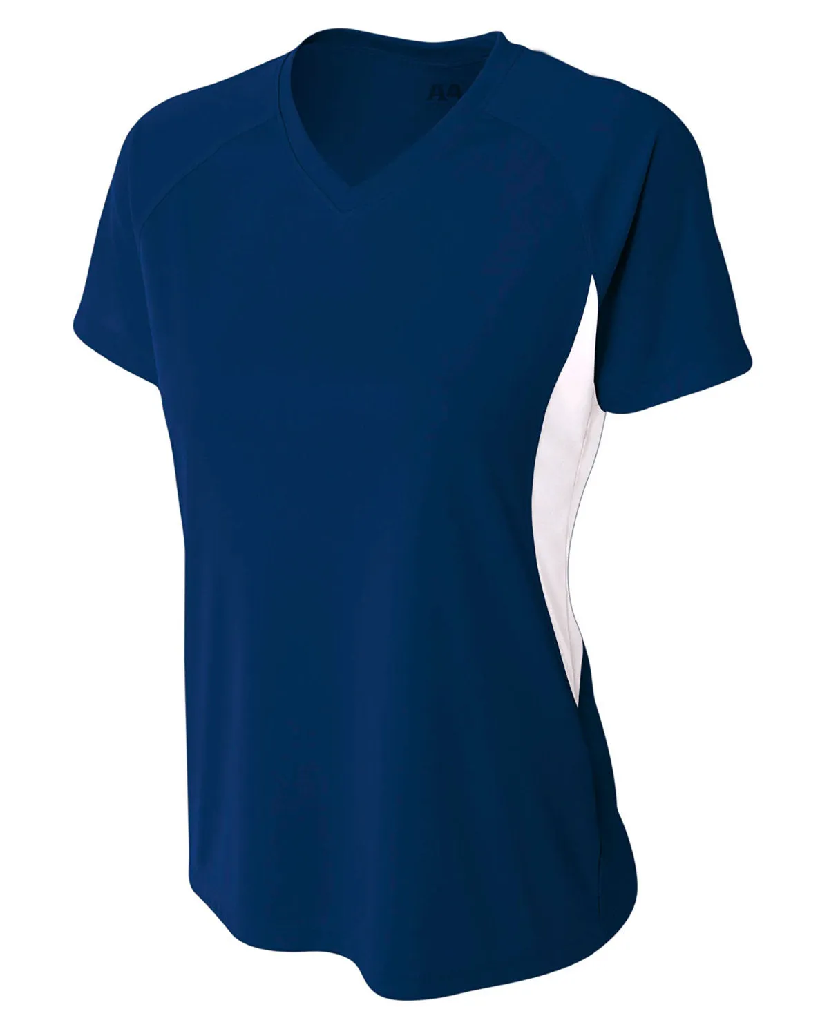 A4 Ladies' Color Block Performance V-Neck T-Shirt