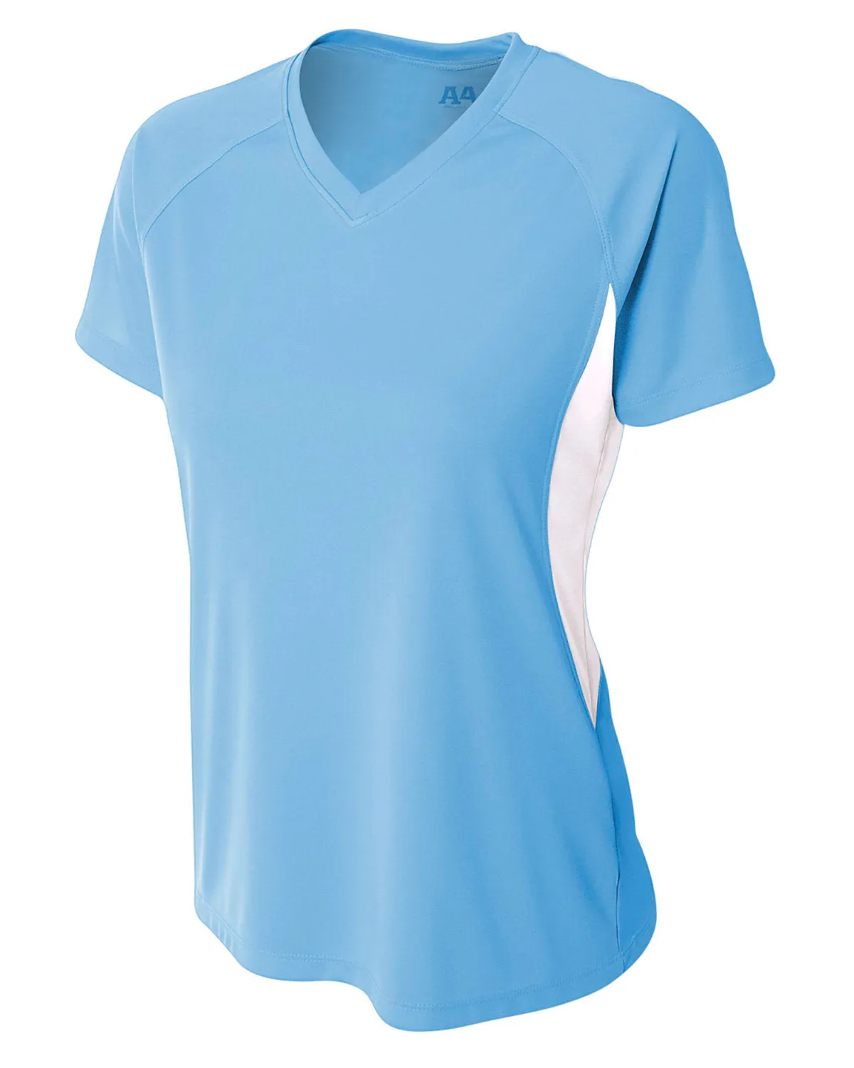 A4 Ladies' Color Block Performance V-Neck T-Shirt