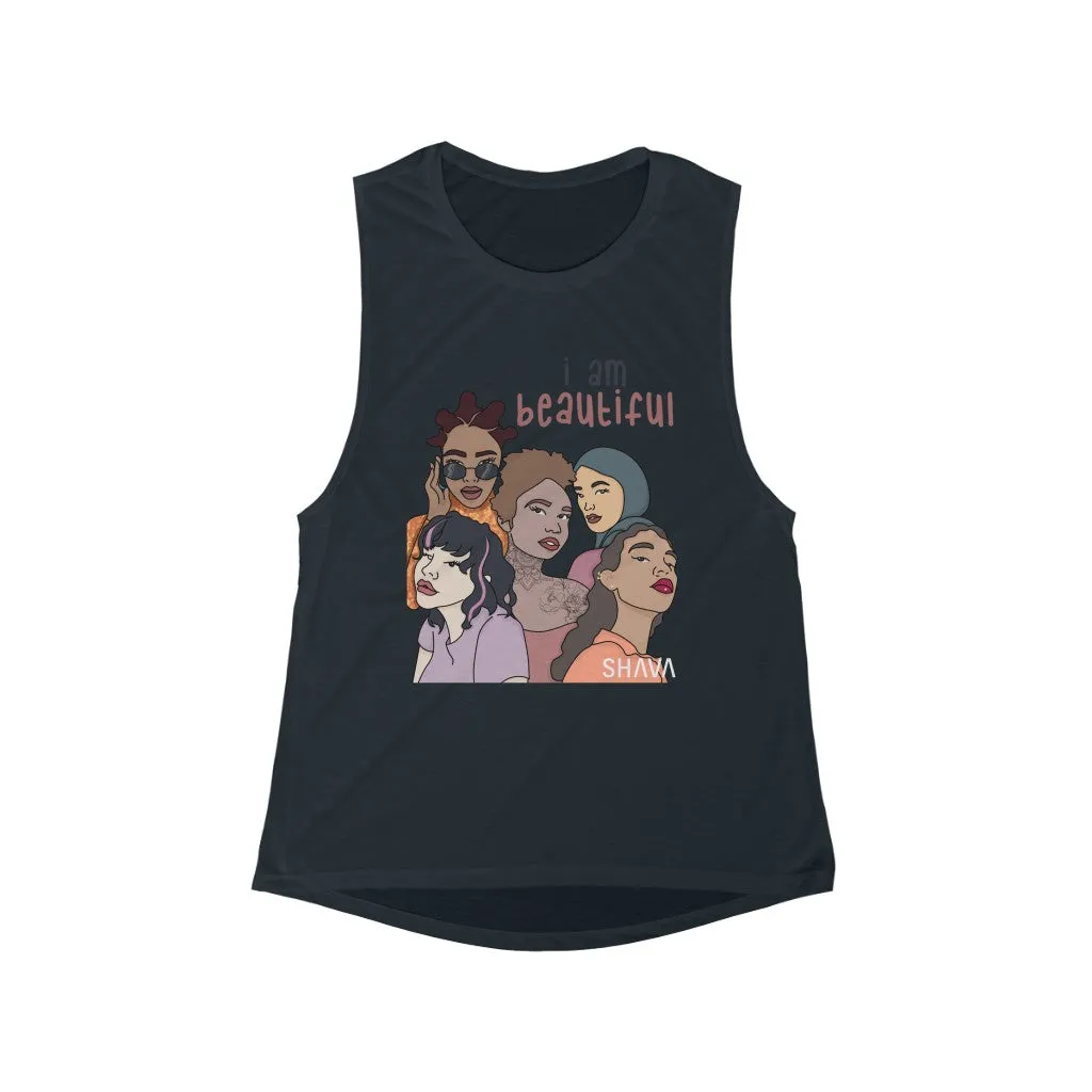 Affirmation Feminist Pro Choice Tank Top Women’s Size – I Am Beautiful