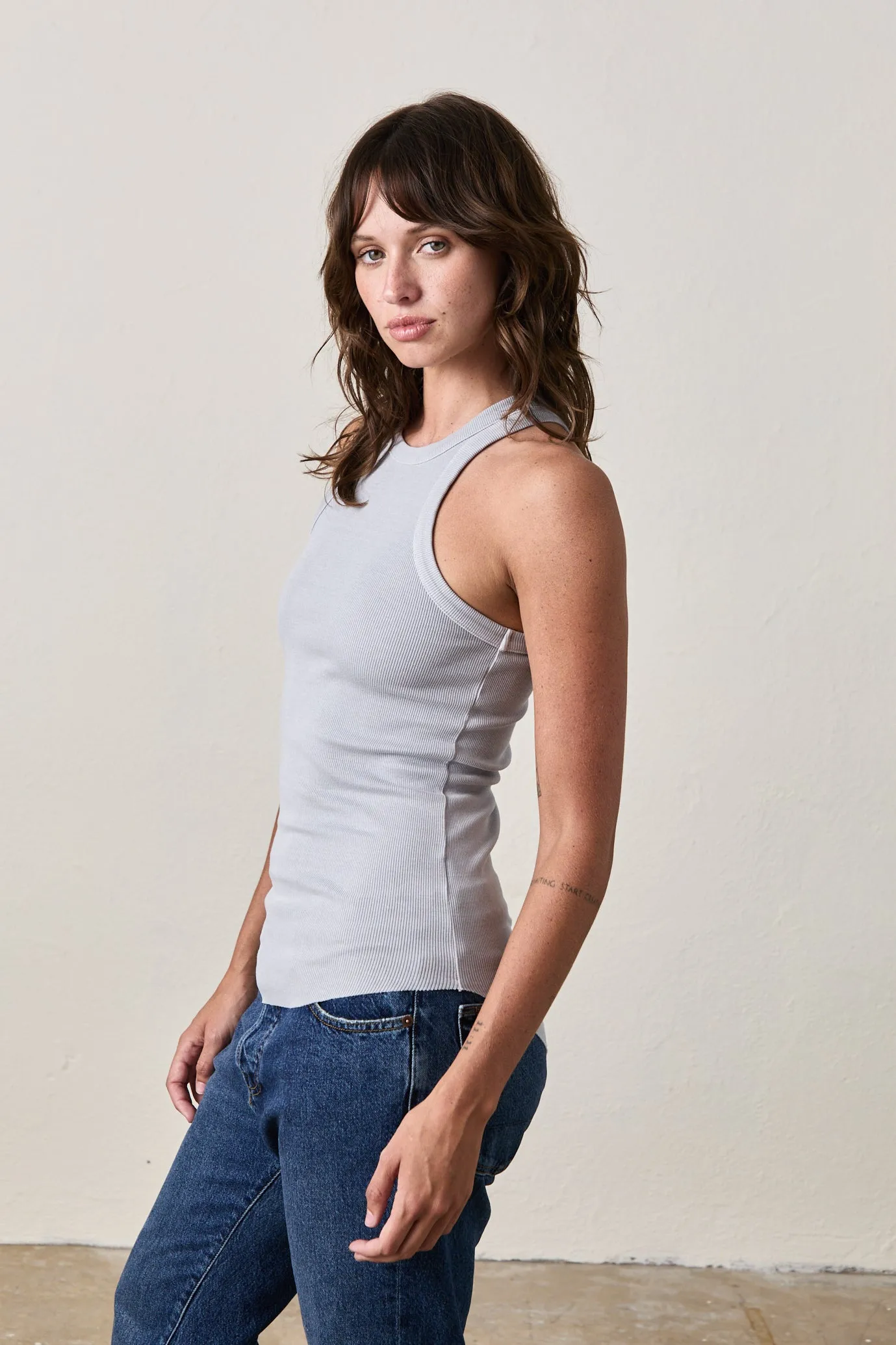 ALEXA RIB TANK / GREY