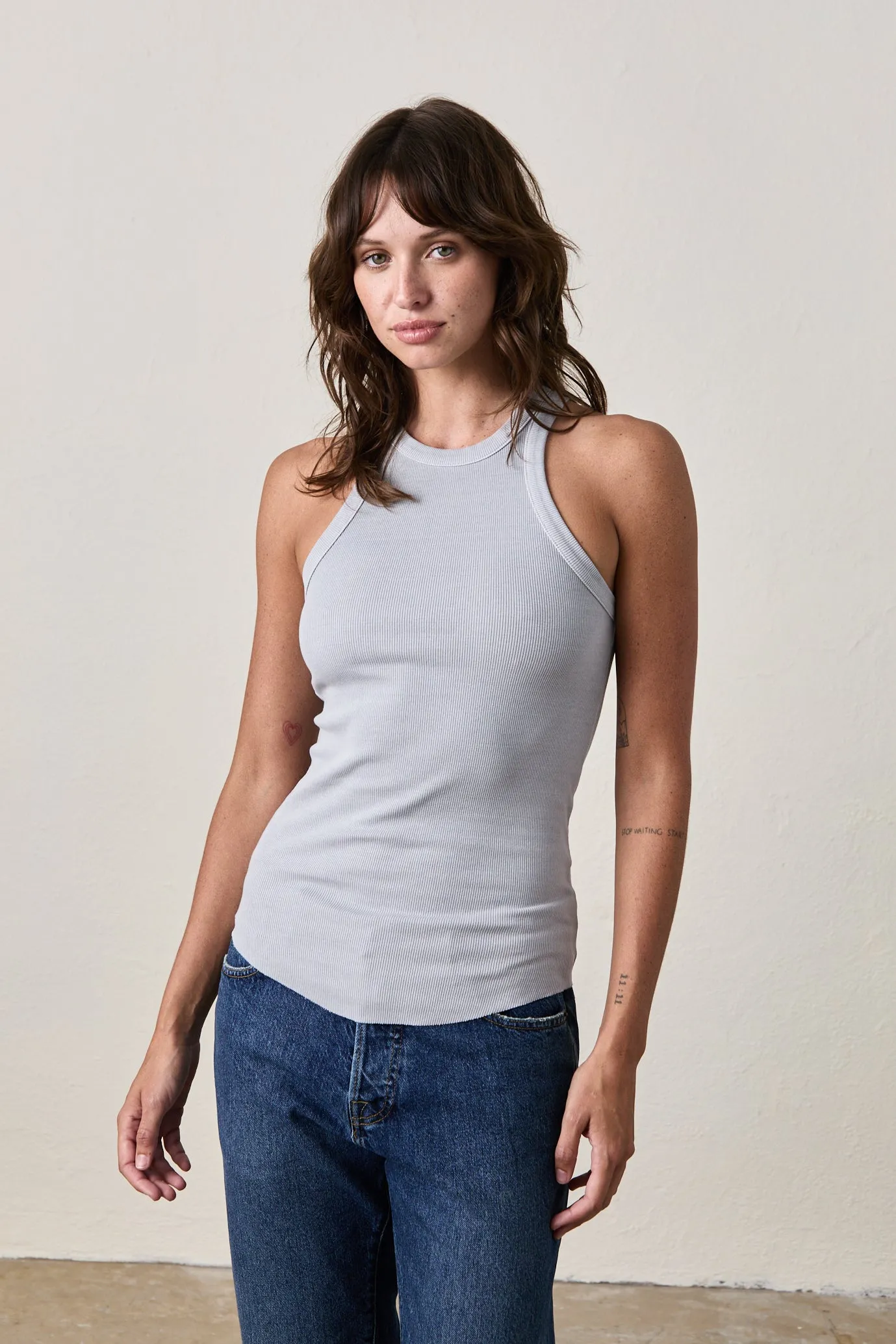 ALEXA RIB TANK / GREY