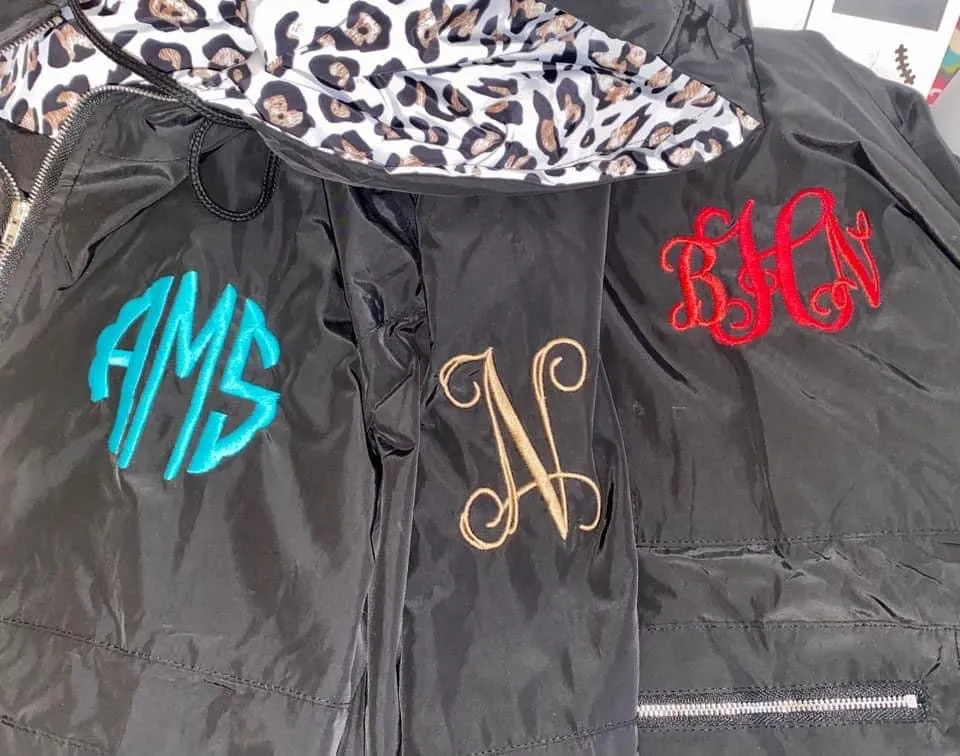 Black and Leopard Windbreaker