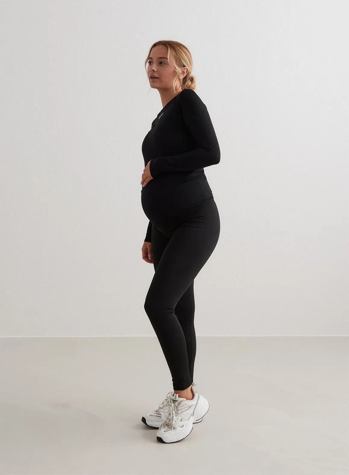 Black Warming Maternity Tights