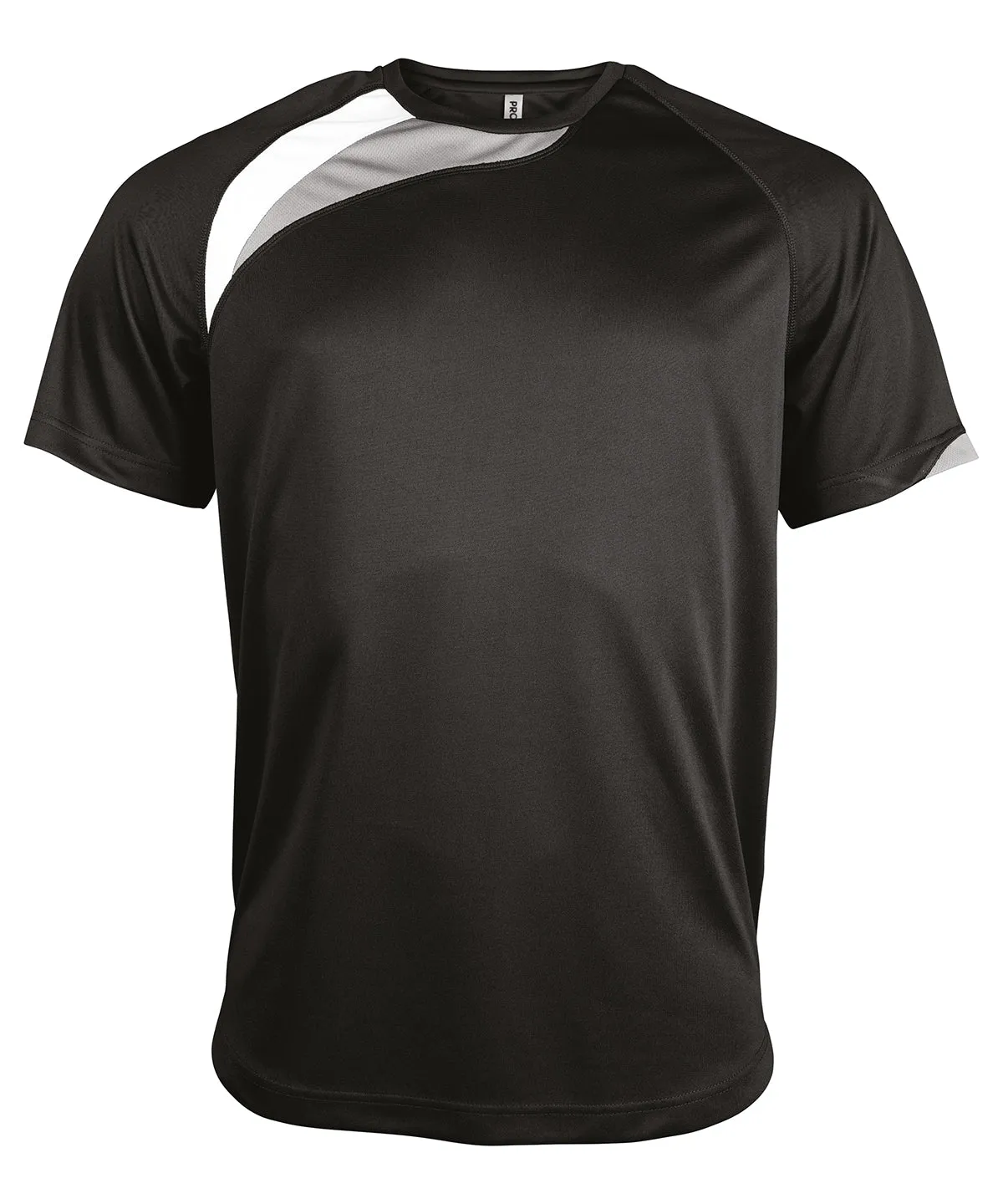 Black/White/Storm Grey - Adults short-sleeved jersey