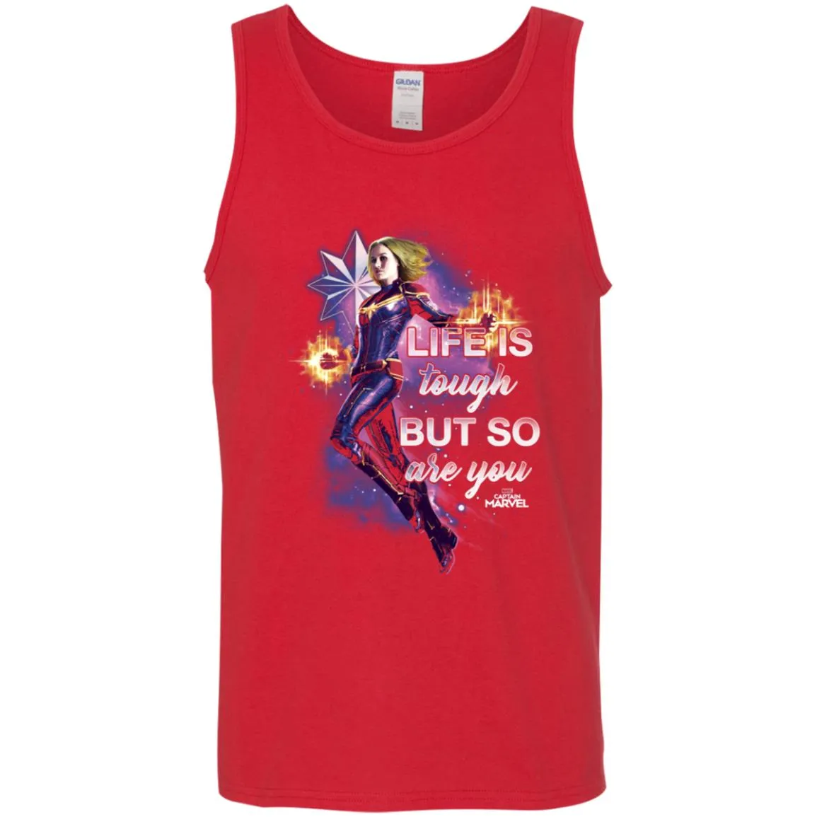 Captain Marvel Inspirational Quote Flight Men Cotton Tank