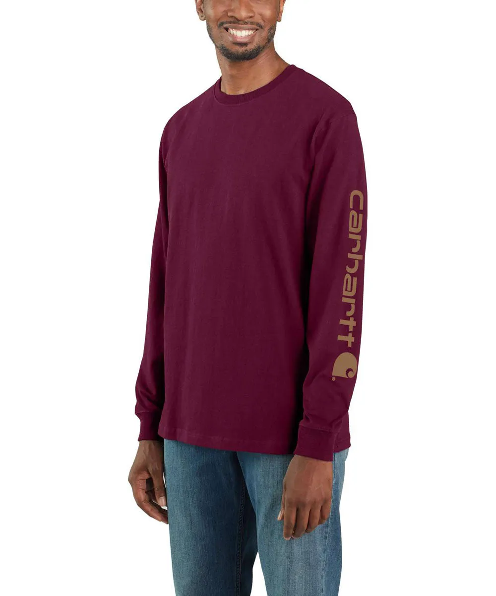 Carhartt Signature Sleeve Logo Long-Sleeve T-Shirt - Port