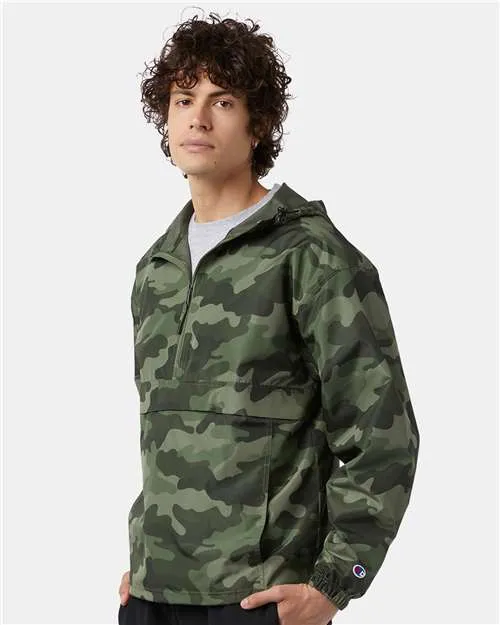 Champion Hooded Packable Quarter-Zip Jacket CO200