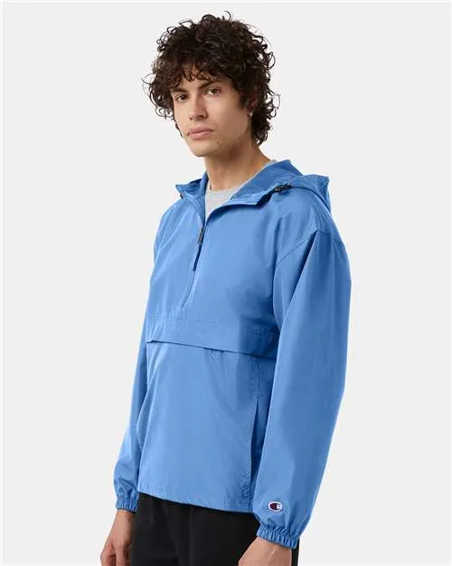 Champion Hooded Packable Quarter-Zip Jacket CO200