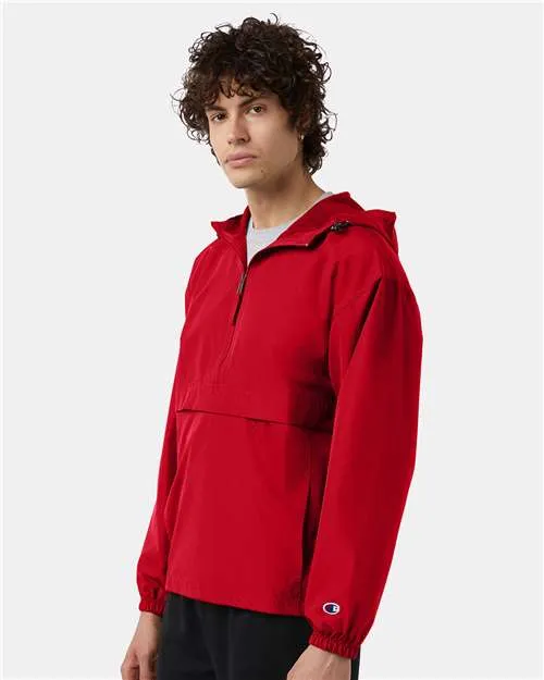 Champion Hooded Packable Quarter-Zip Jacket CO200