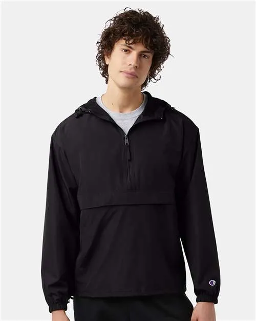 Champion Hooded Packable Quarter-Zip Jacket CO200