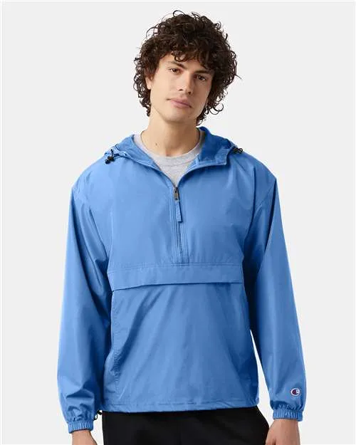 Champion Hooded Packable Quarter-Zip Jacket CO200