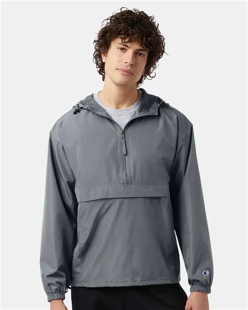 Champion Hooded Packable Quarter-Zip Jacket CO200