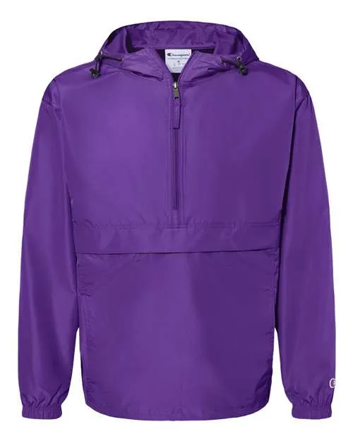 Champion Hooded Packable Quarter-Zip Jacket CO200