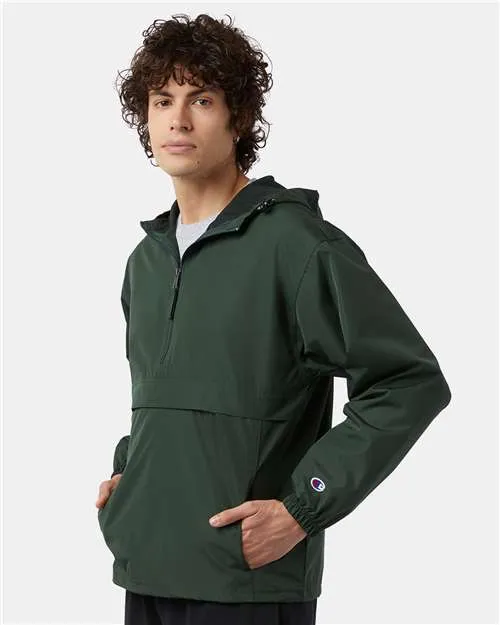 Champion Hooded Packable Quarter-Zip Jacket CO200