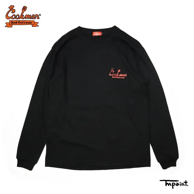 Cookman Long Sleeve T-shirts - TM Paint Enjoy Cookman : Black