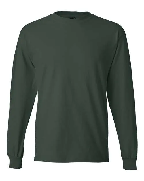 Custom Embroidered - Hanes - Beefy-T® Long Sleeve T-Shirt - 5186