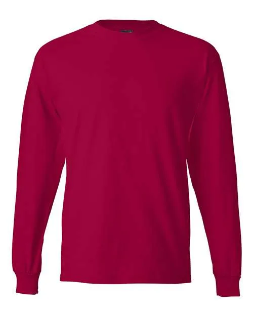 Custom Embroidered - Hanes - Beefy-T® Long Sleeve T-Shirt - 5186