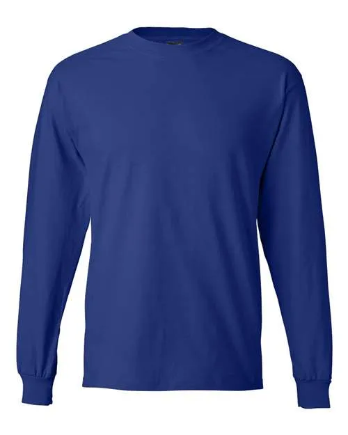 Custom Embroidered - Hanes - Beefy-T® Long Sleeve T-Shirt - 5186