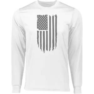 Distressed Men's Long Sleeve Moisture-Wicking Tee