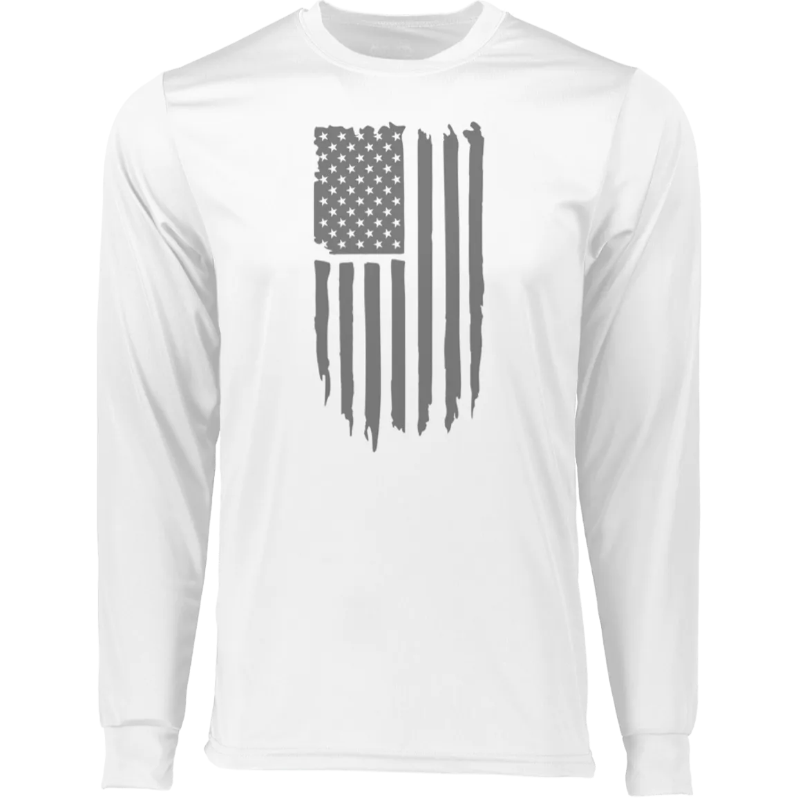 Distressed Men's Long Sleeve Moisture-Wicking Tee