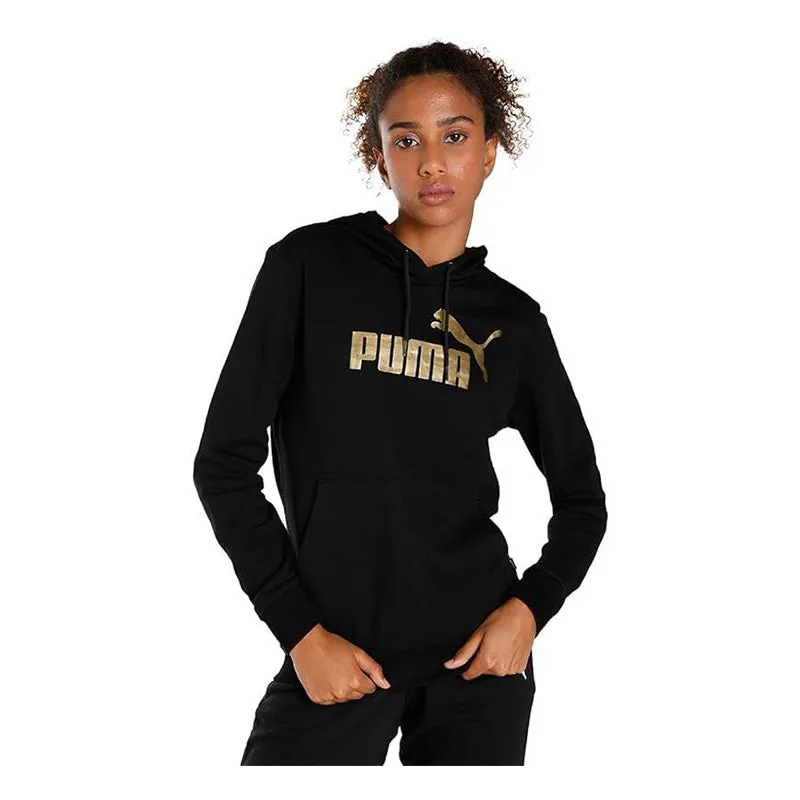 ESS  Metallic Logo Hoodie TR PUMA Black-