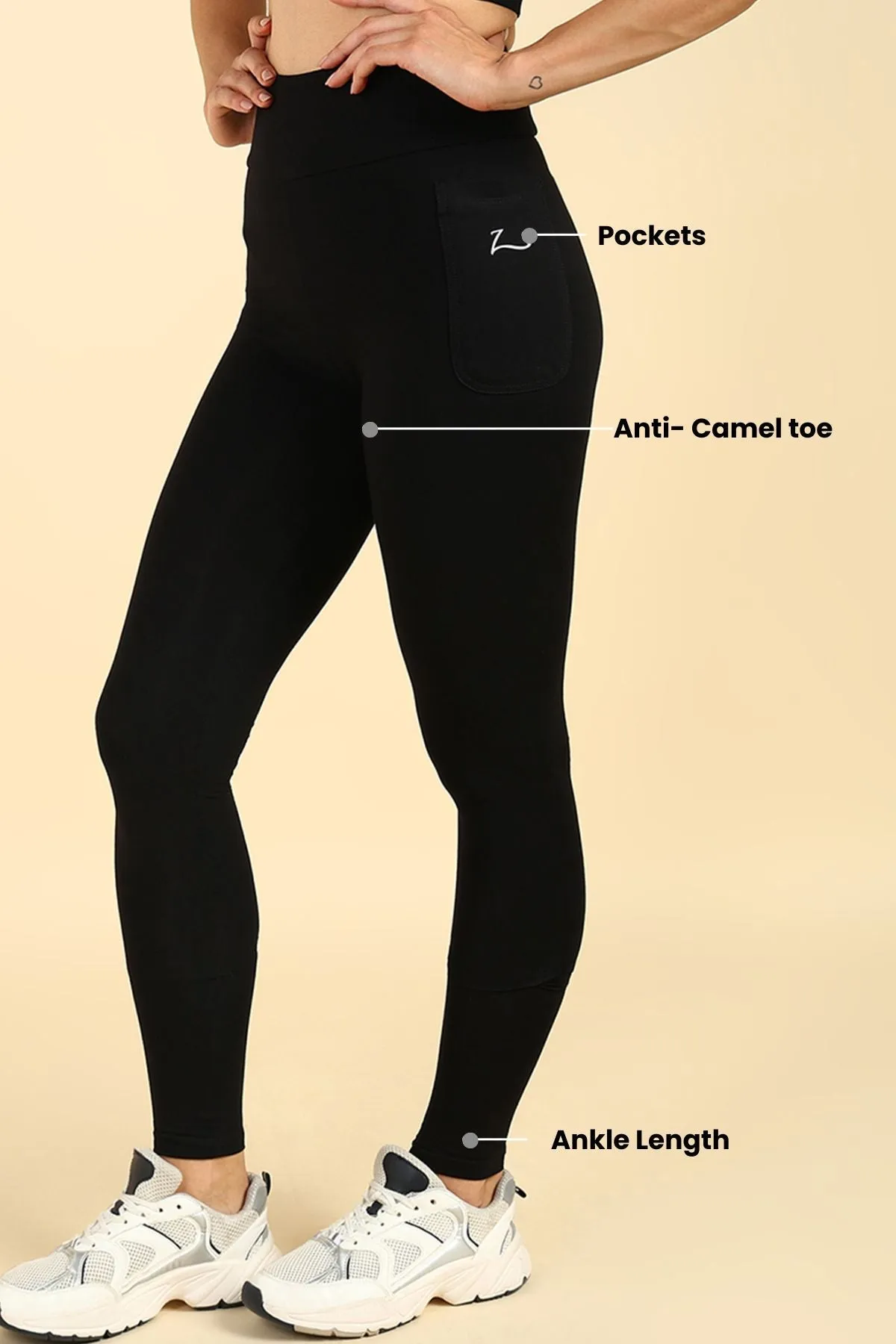 High Waist Black Mom Legging