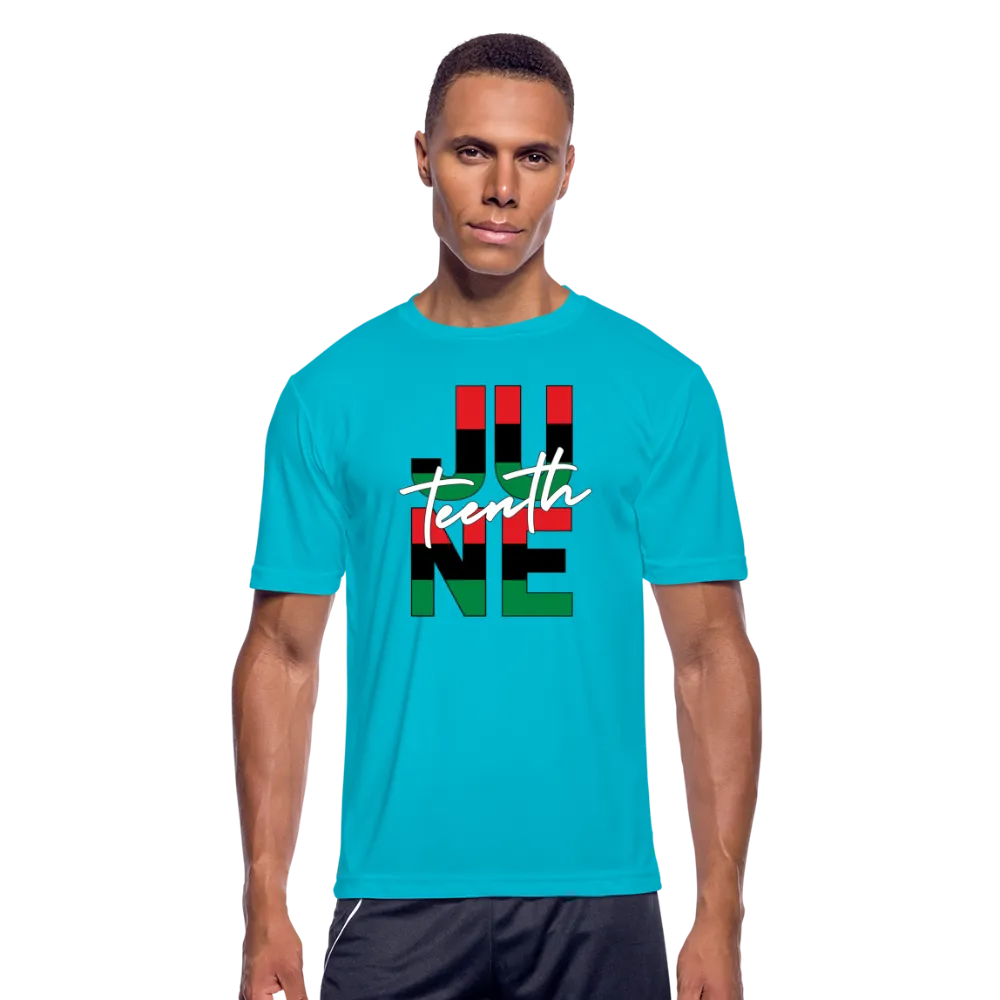 Juneteenth RBG Squared Men’s Moisture Wicking Performance T-Shirt