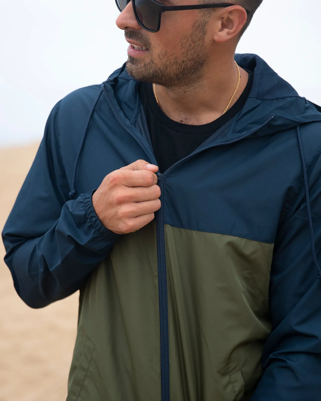 Lightweight Windbreaker Full-Zip Jacket