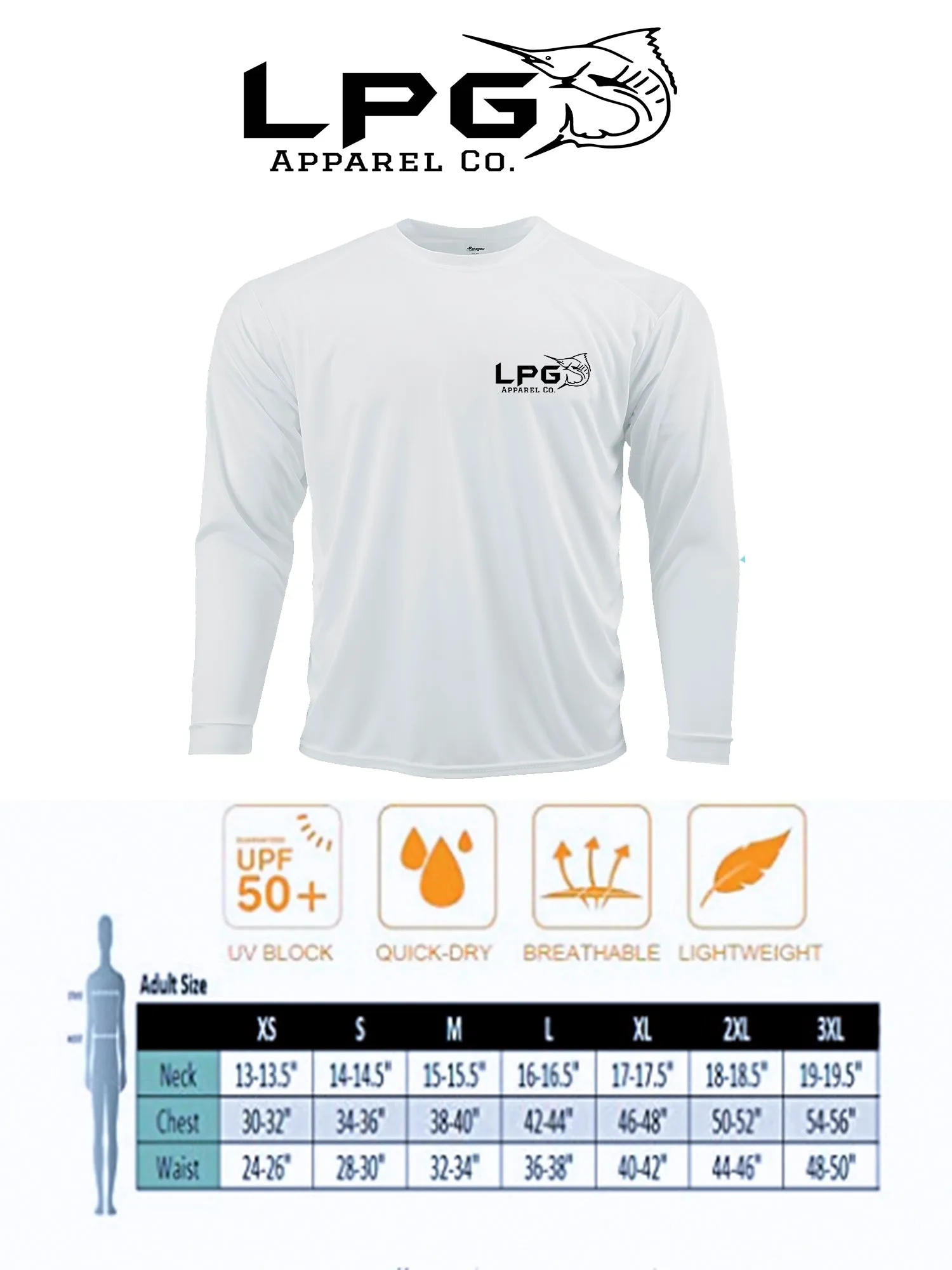 LPG Apparel Co. Bigeye Tuna Hunt Long Sleeve  Performance UPF 50  T-Shirt