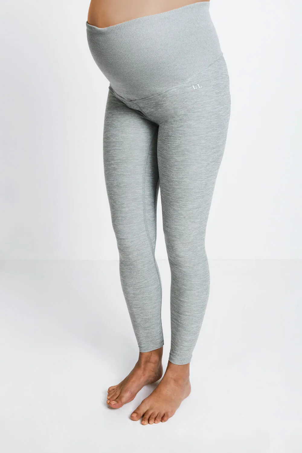 Maternity Ultimate Soft-Touch Leggings - Light Grey Marl