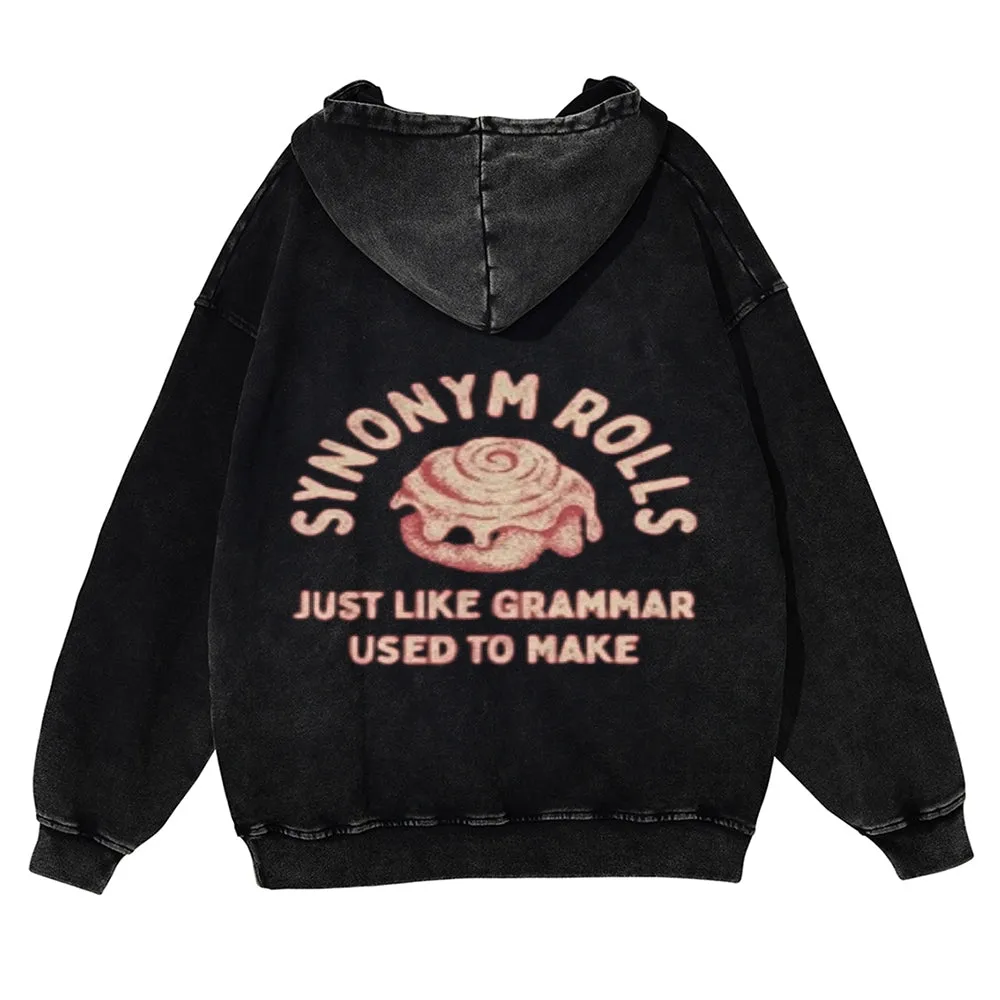 Mens Vintage Synonym Rolls Hoodies