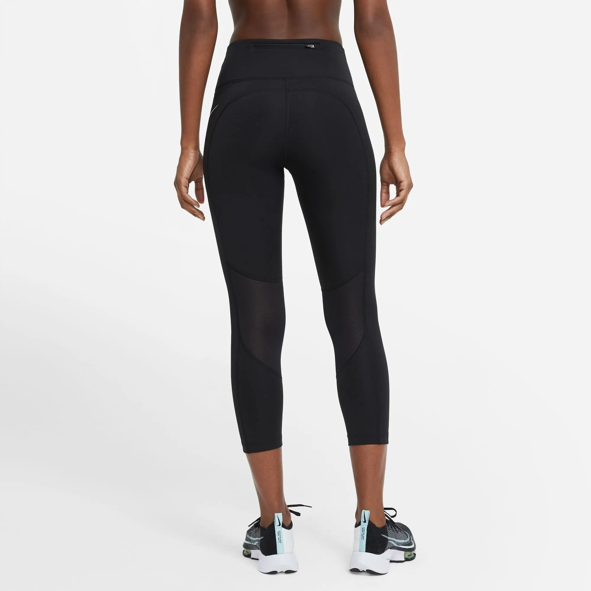 Nike Women's Fast Mid-Rise Crop Running Tights Black