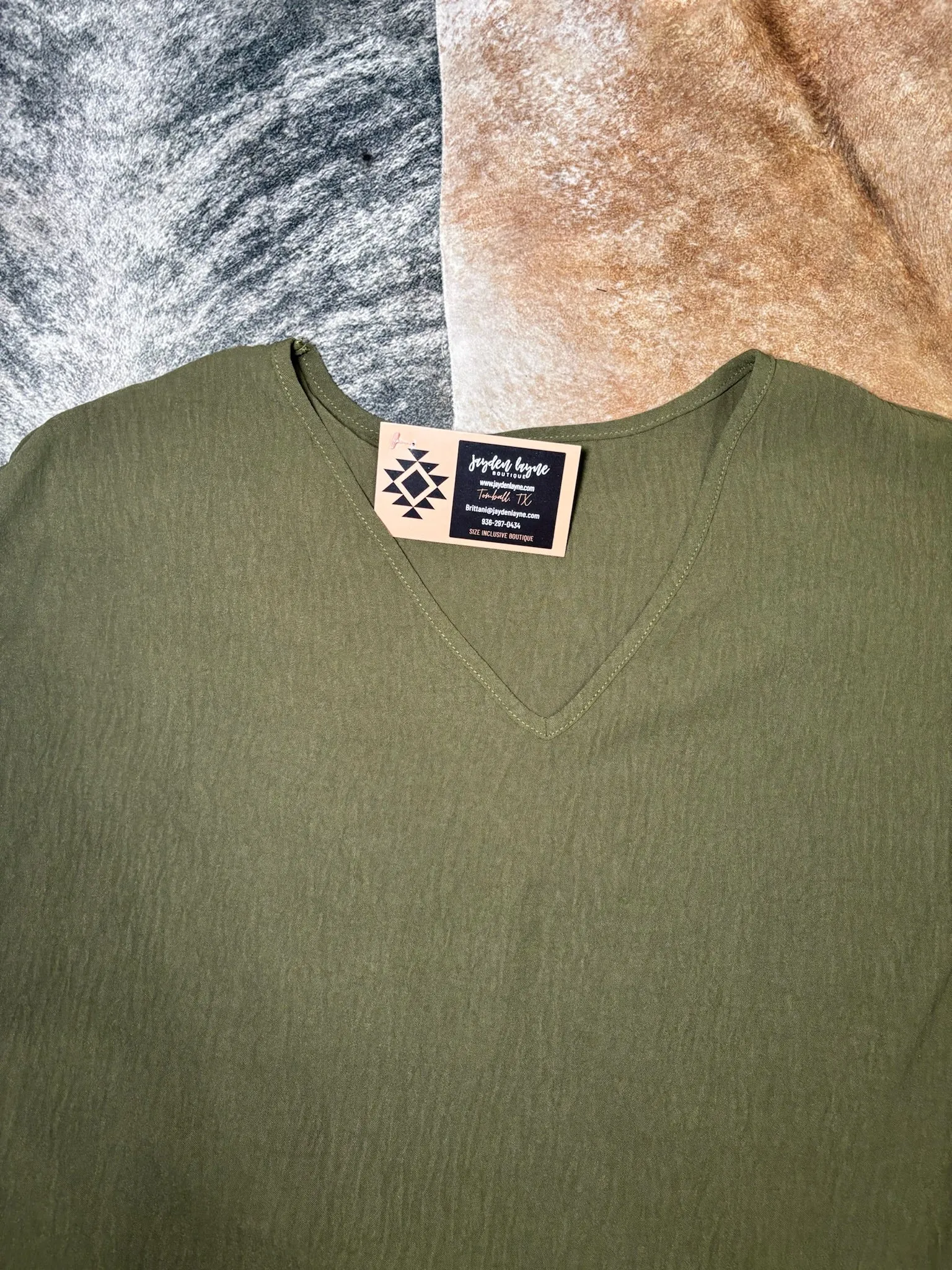 Olive Kait Vneck Top