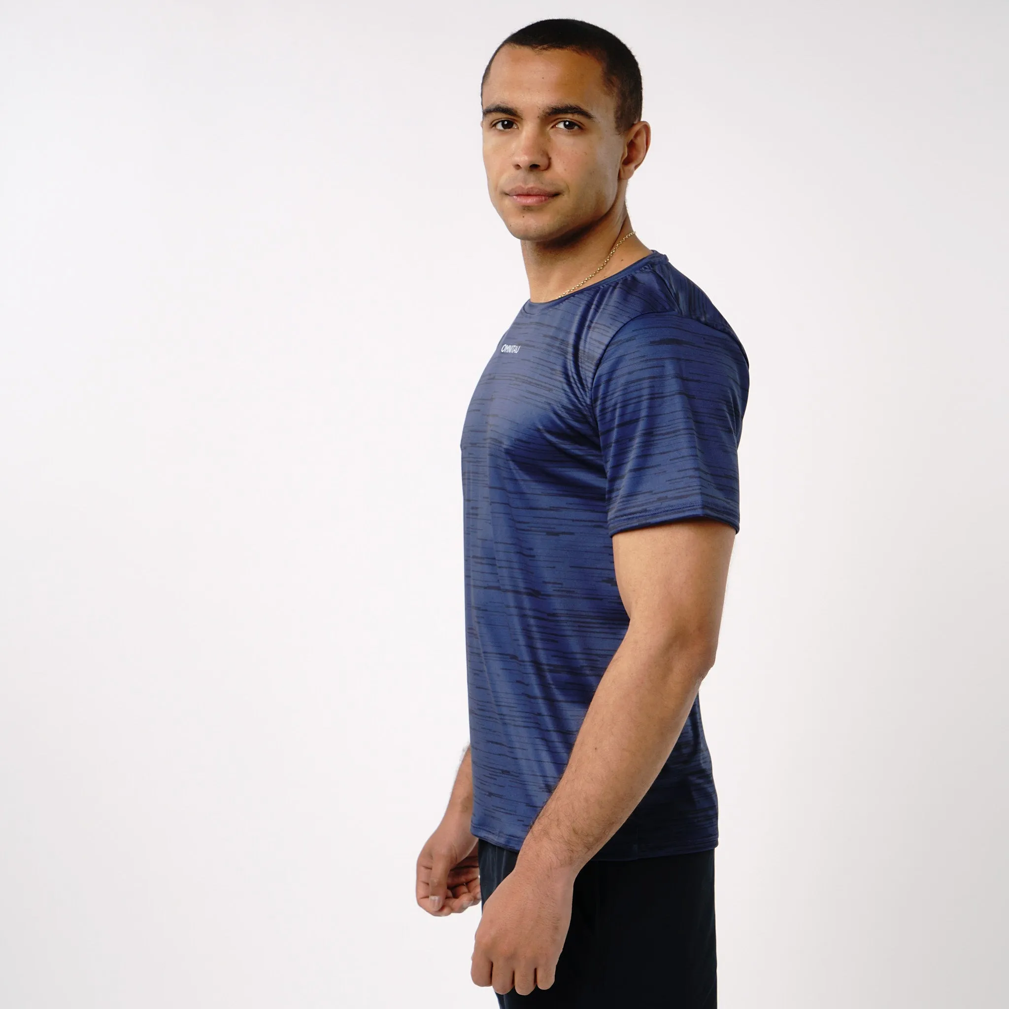 Omnitau Men's PriTech Phi Breathable Running T-Shirt - Navy