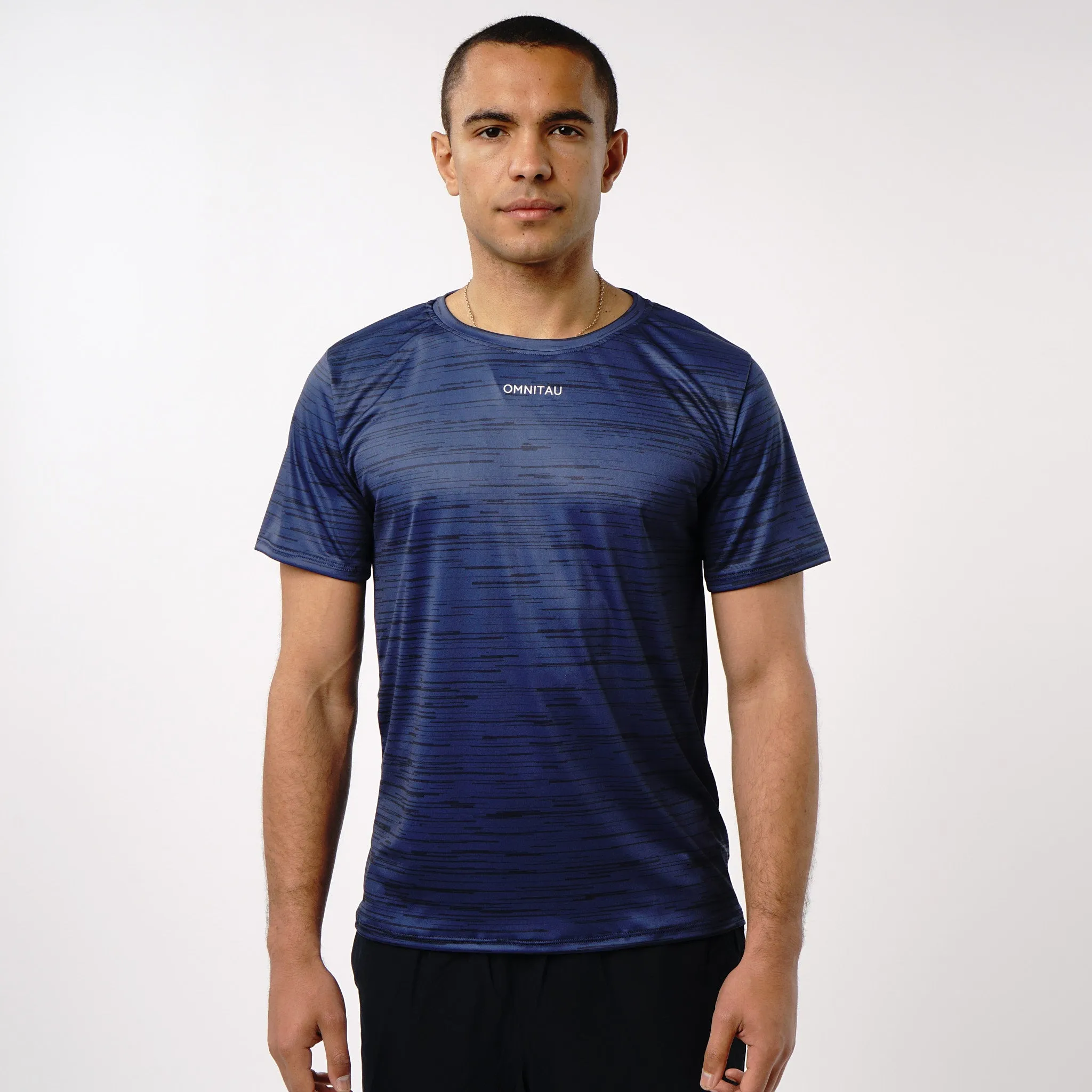 Omnitau Men's PriTech Phi Breathable Running T-Shirt - Navy