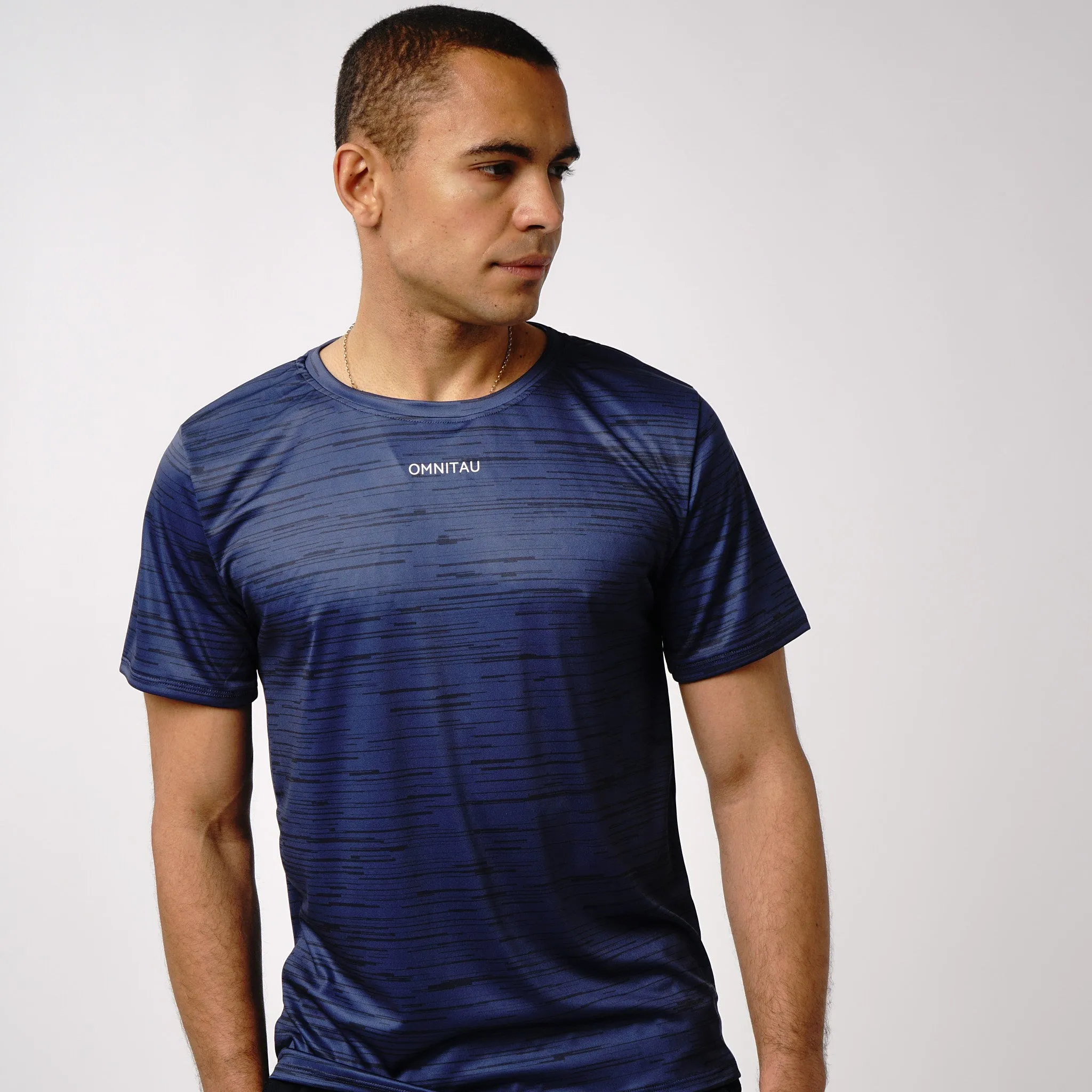 Omnitau Men's PriTech Phi Breathable Running T-Shirt - Navy