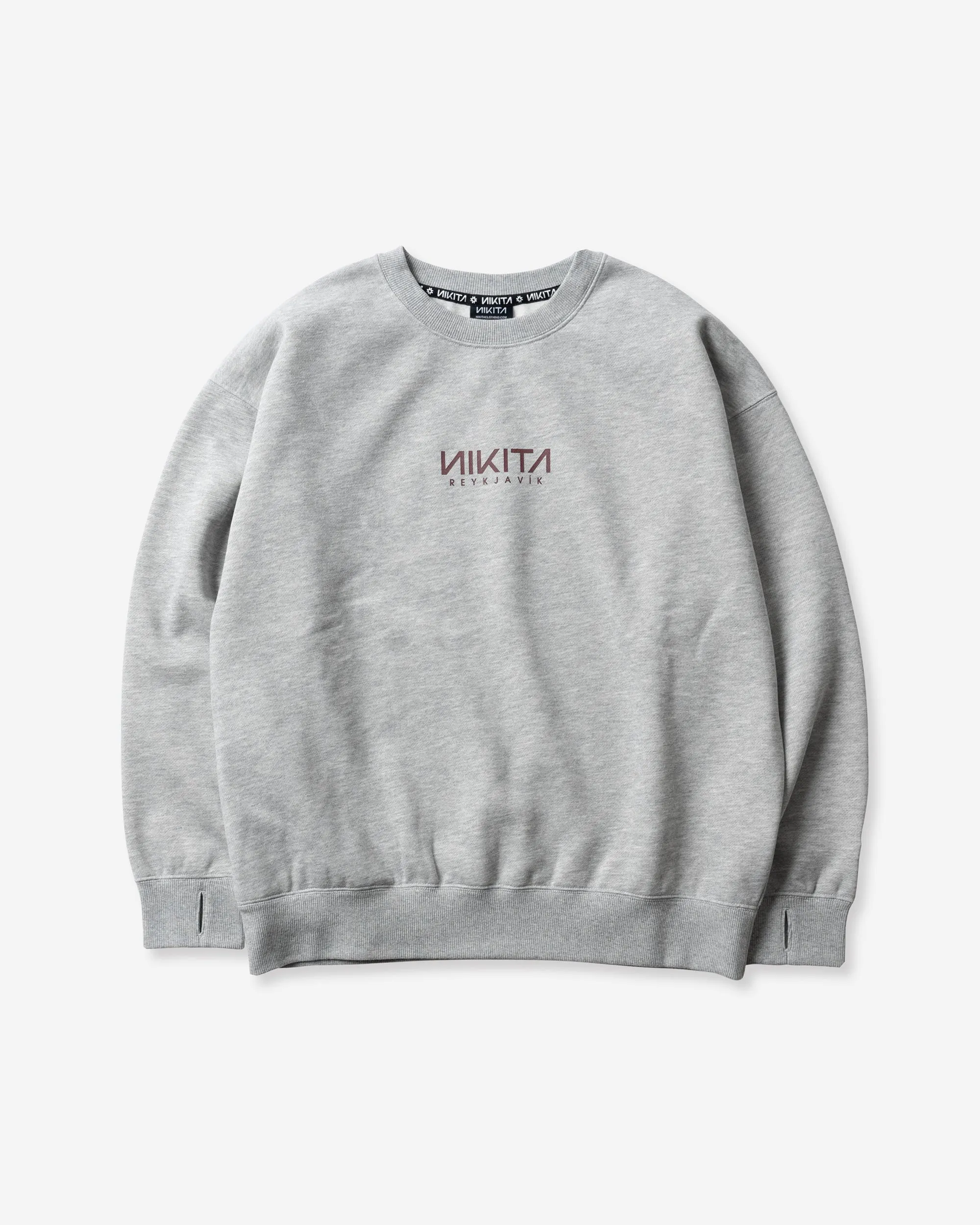 OVERSIZE CREW NECK - GREY HEATHER