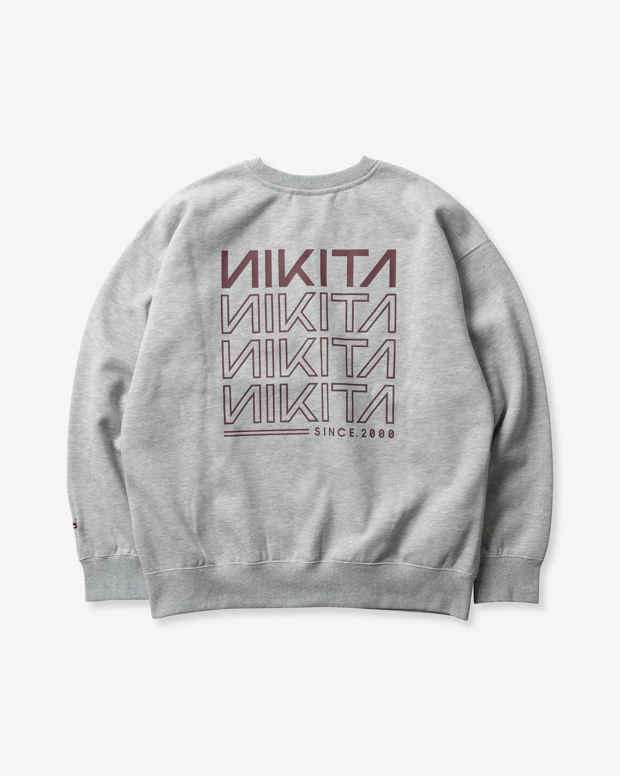 OVERSIZE CREW NECK - GREY HEATHER