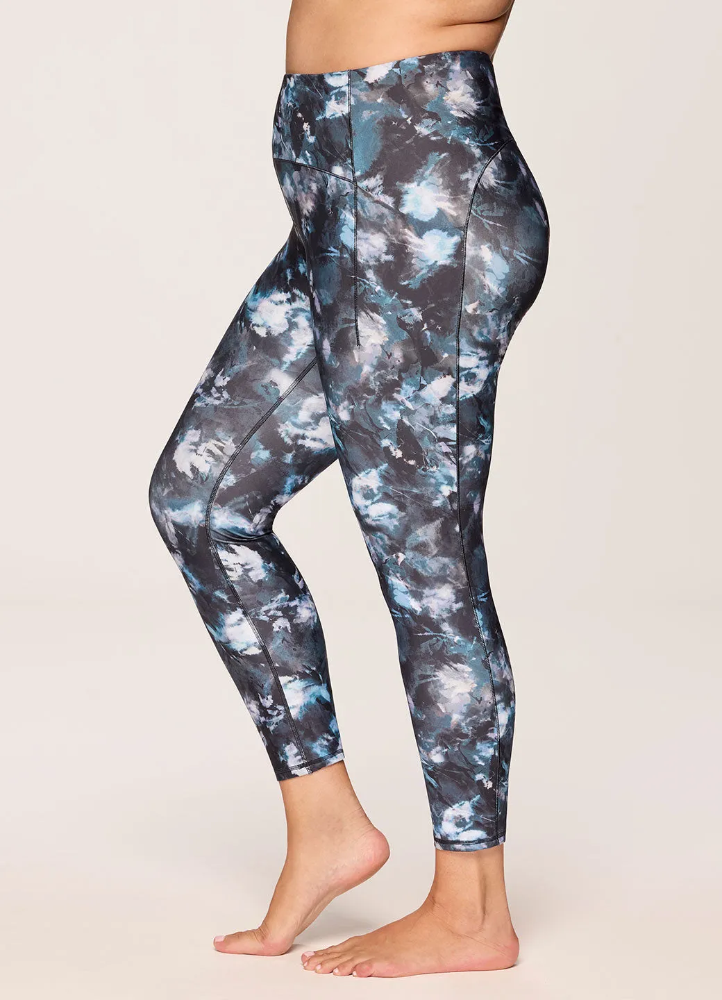 Plus Abstract Blooms Tech Flex Legging