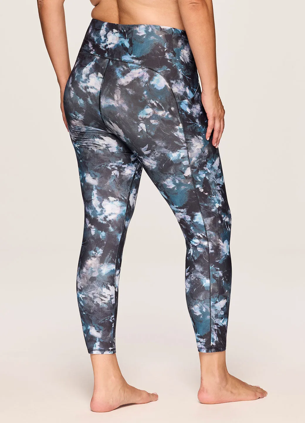 Plus Abstract Blooms Tech Flex Legging