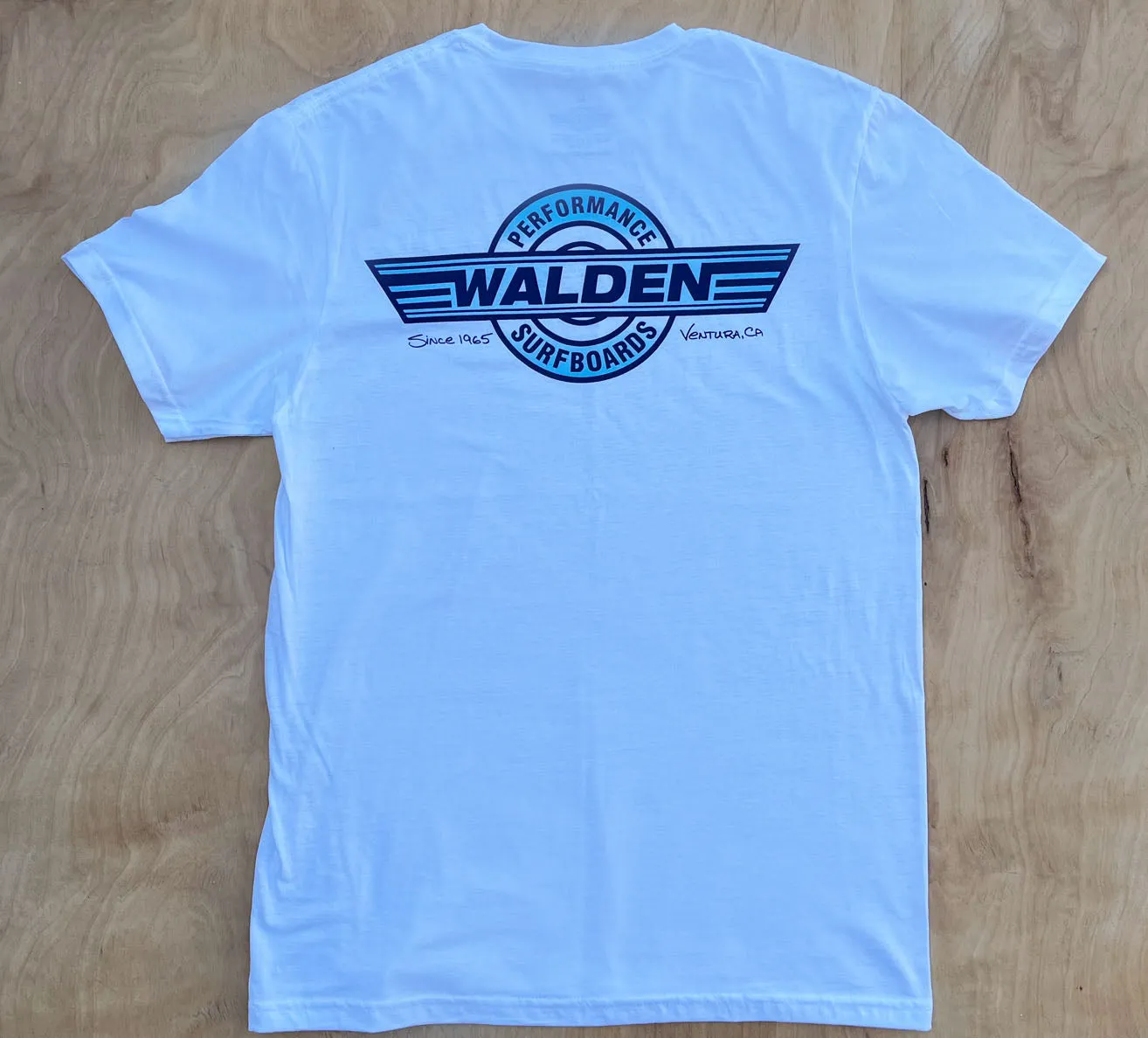 SALE Performance blue fade: white