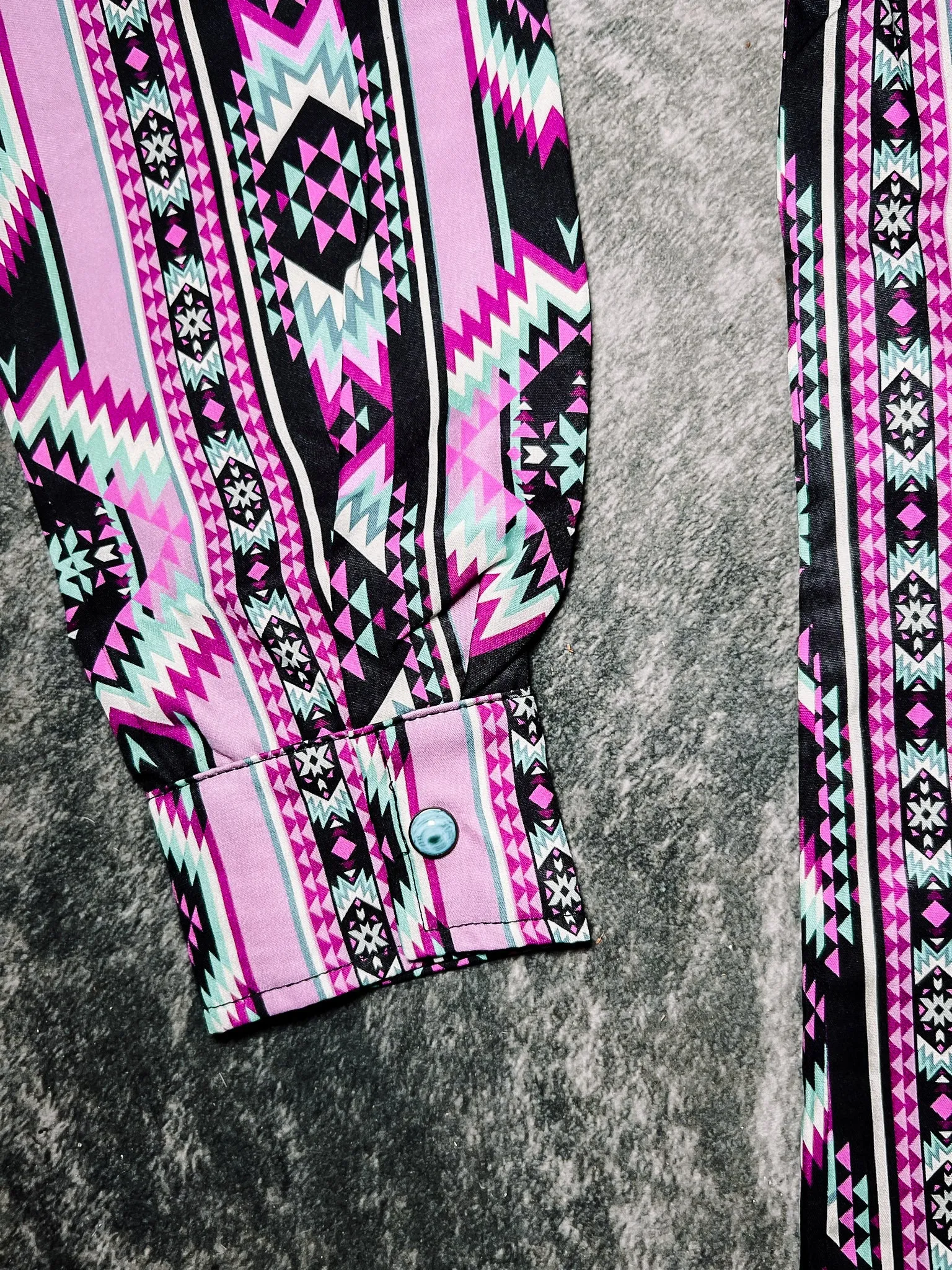 Shay Purple Aztec Snap Shirt