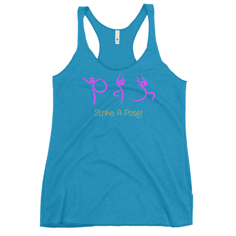 Strike A Pose Yoga Routine Racerback Tank Top