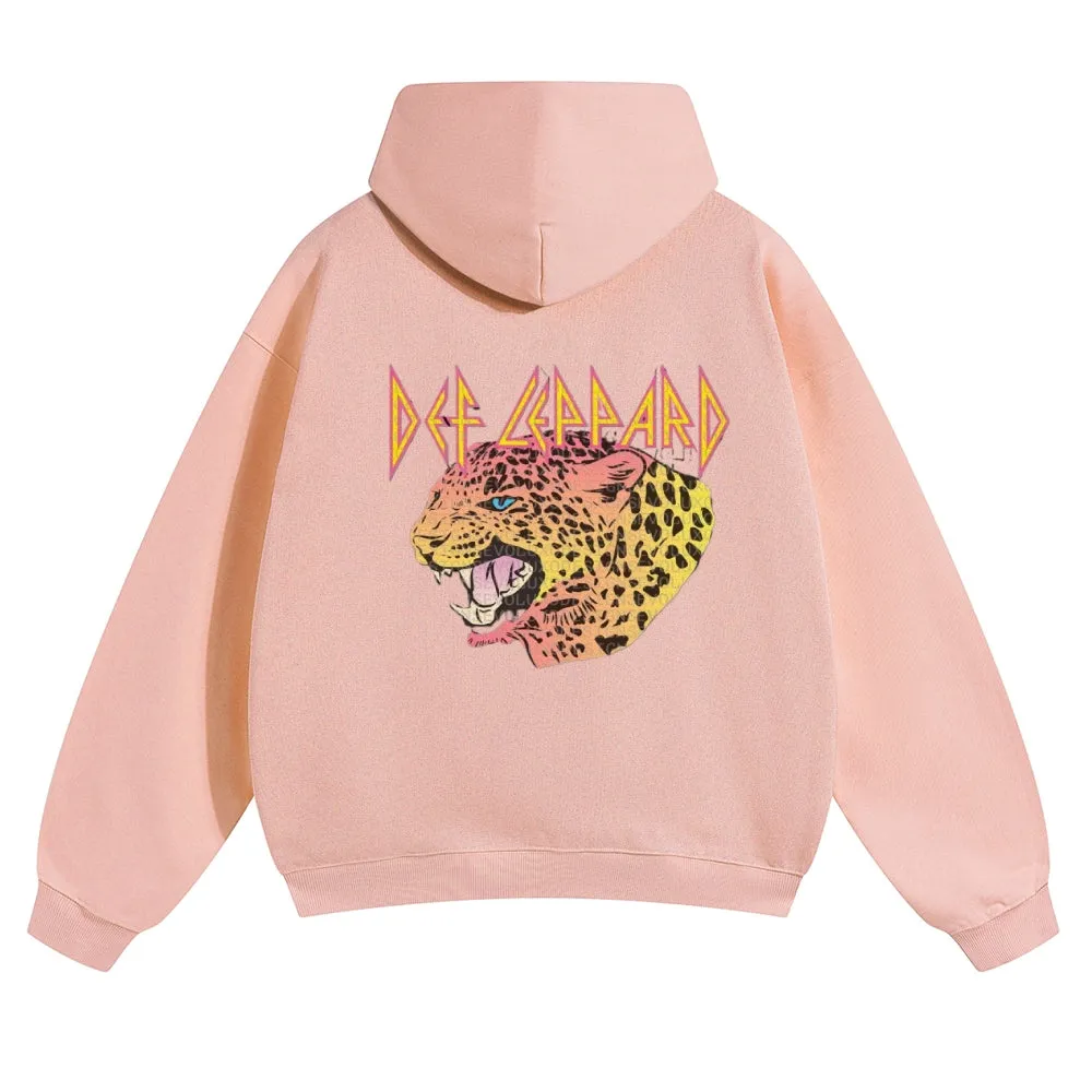 Tiger Print  Mens Vintage Hoodies