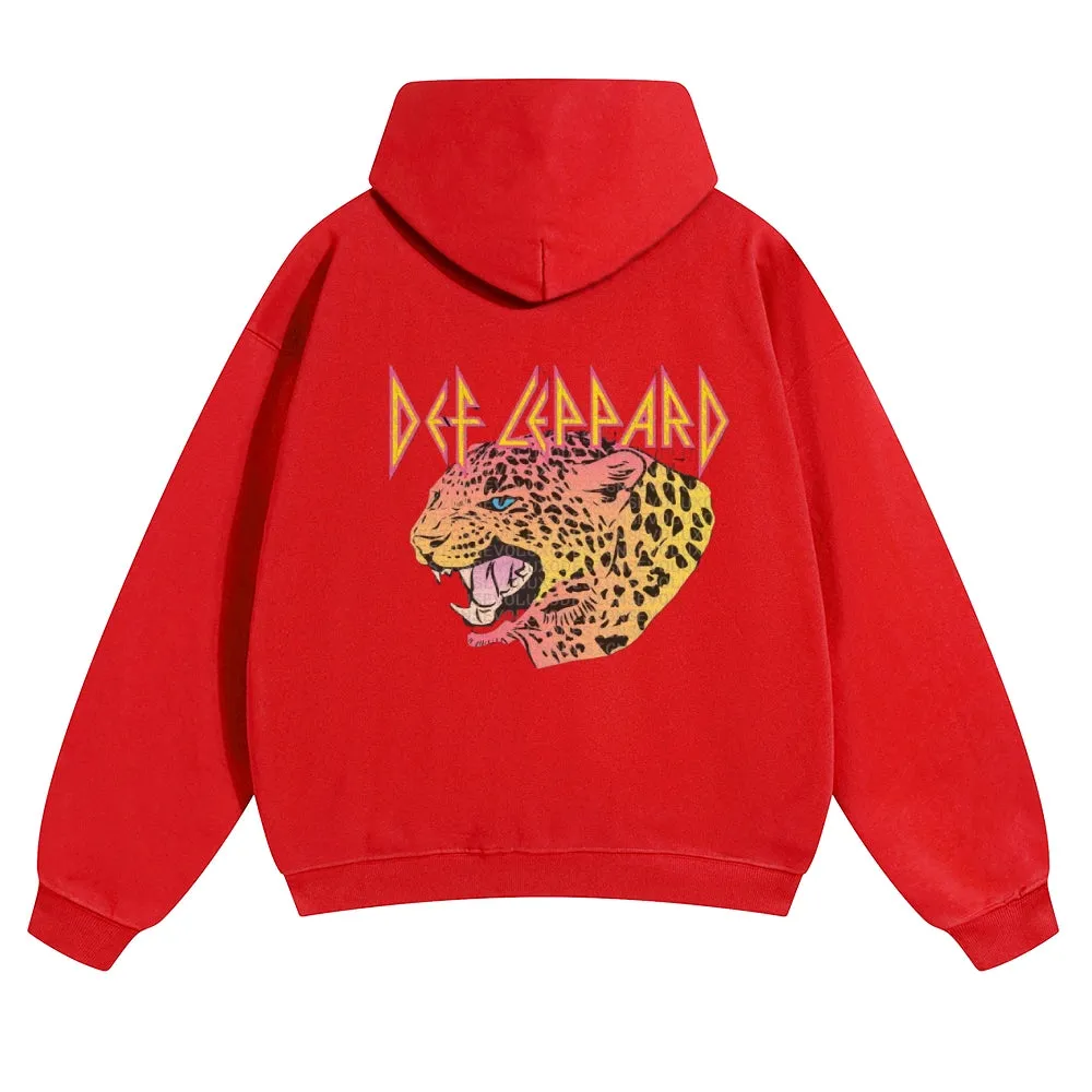 Tiger Print  Mens Vintage Hoodies