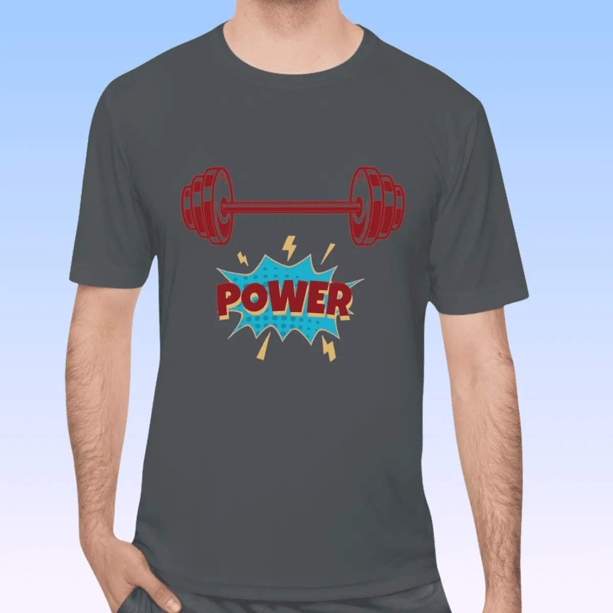 Unisex Barbell Power Moisture Wicking Tee