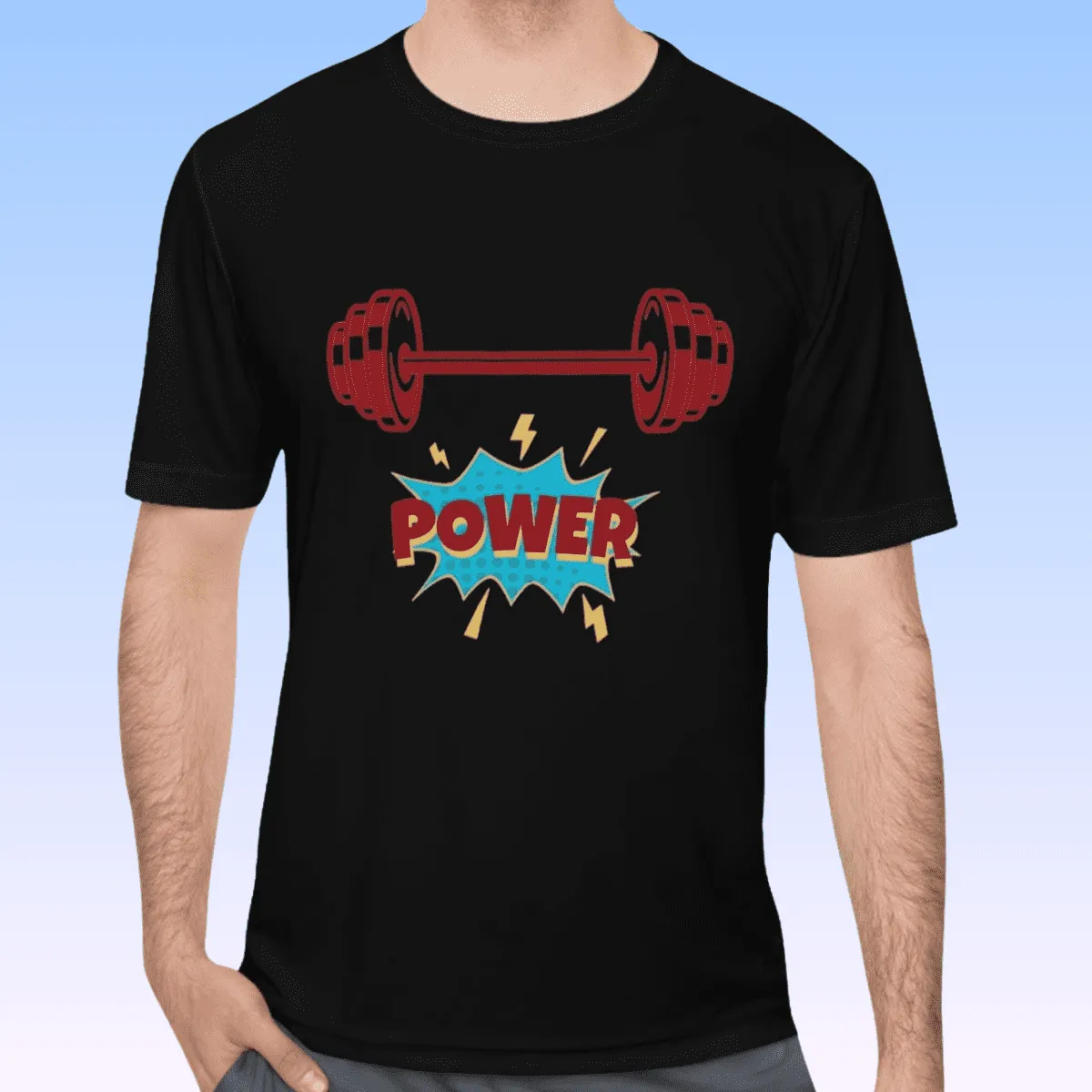 Unisex Barbell Power Moisture Wicking Tee