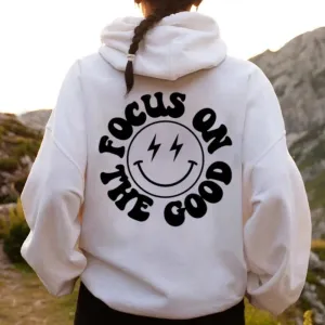 Women FOCUS ON THE GOOD Graphic Hoodies