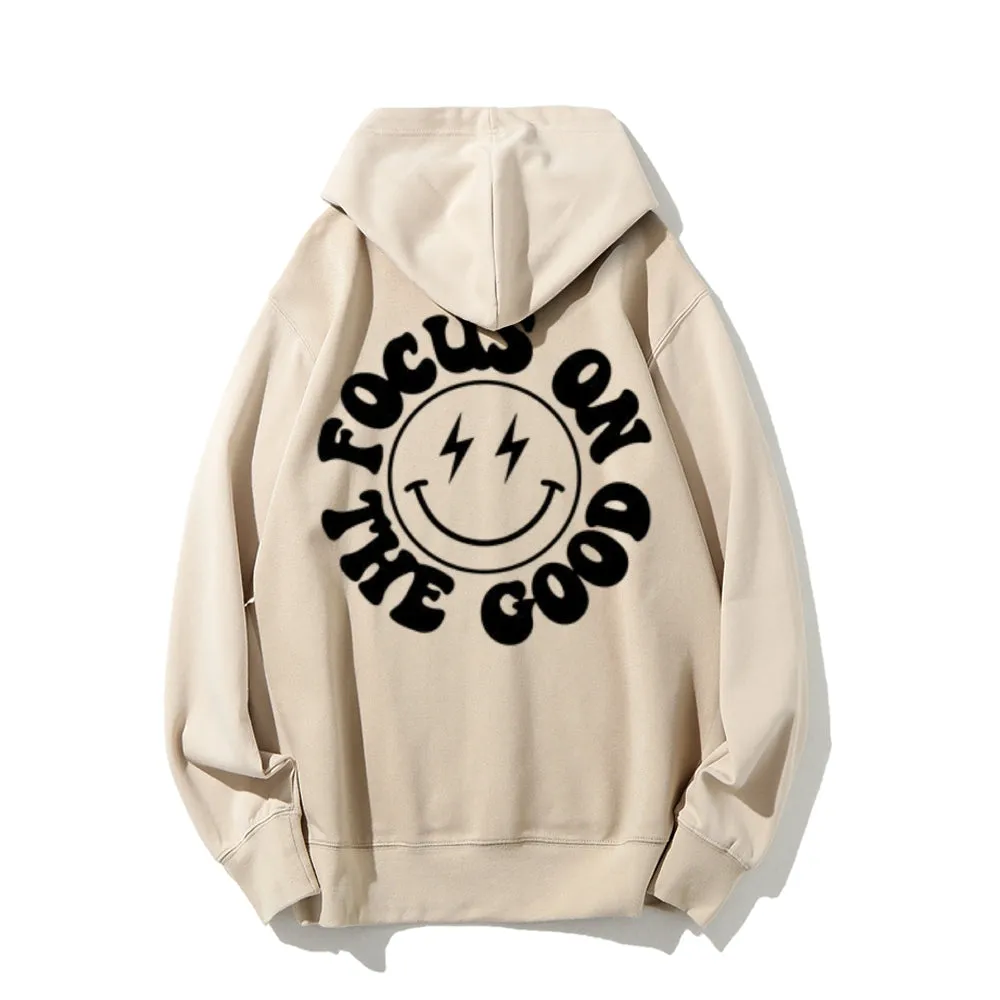 Women FOCUS ON THE GOOD Graphic Hoodies