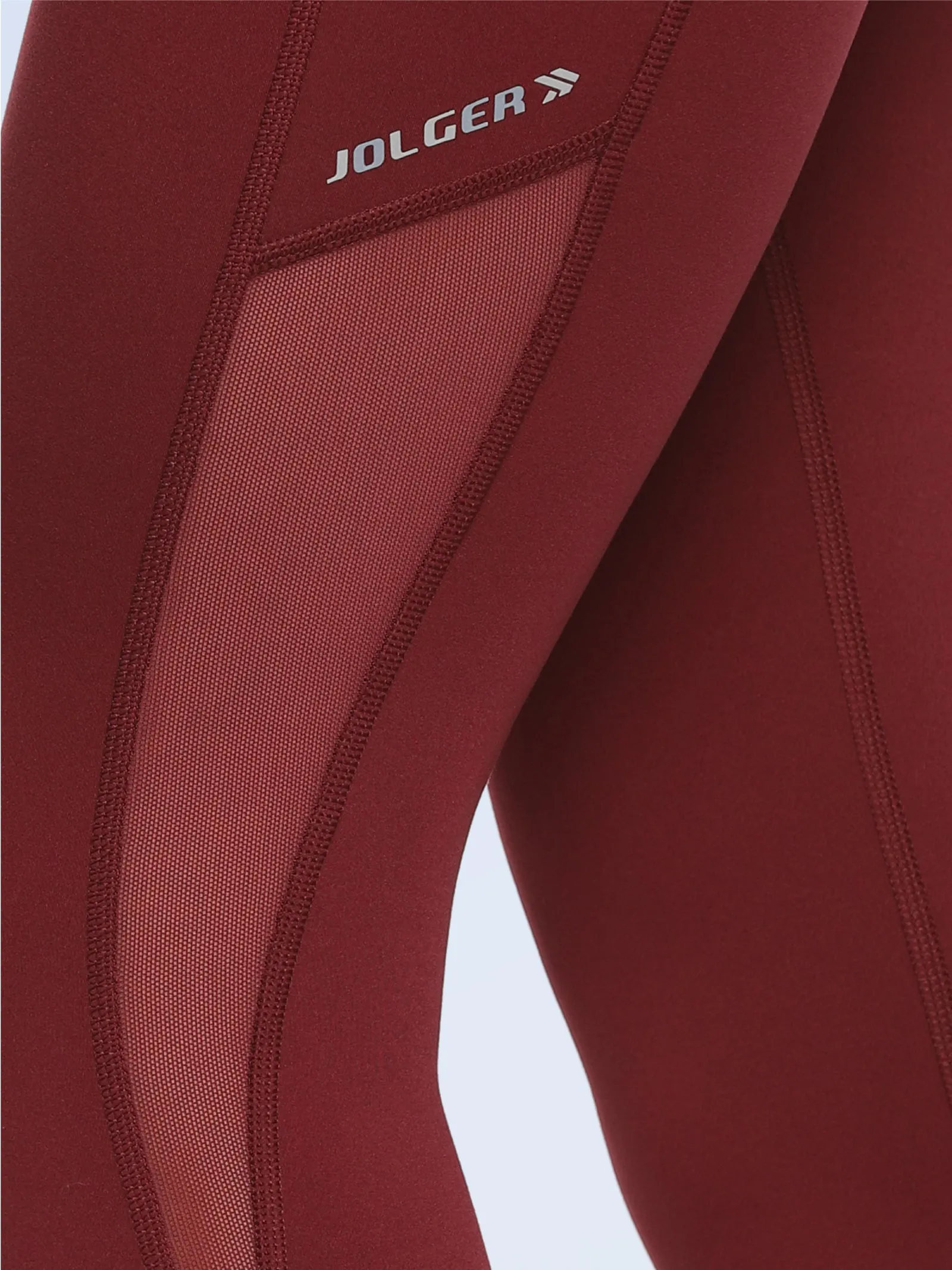 Women's Active Training Tights With Side Mesh Maroon